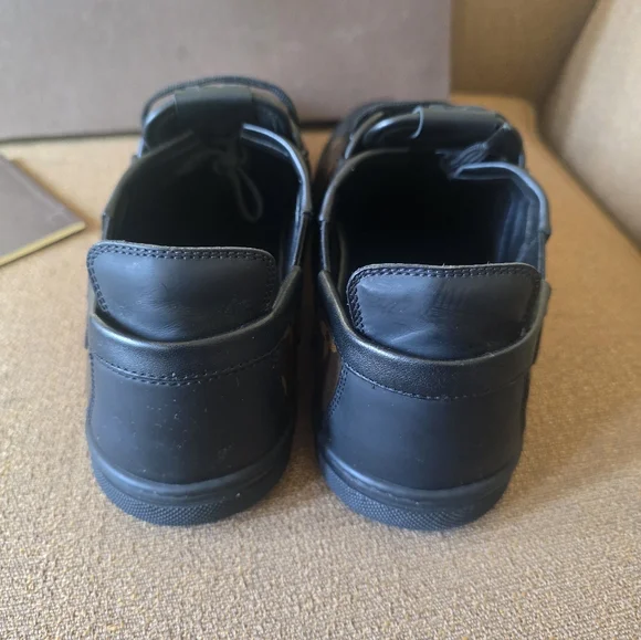 Louis Vuitton Men's Black and Brown Monogram Sneakers Size 7.5/US 8.5